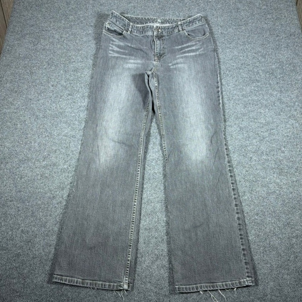 J Jill Jeans Denim Womens Size 10 Black Vintage Wide‎ Leg Stretch Straight